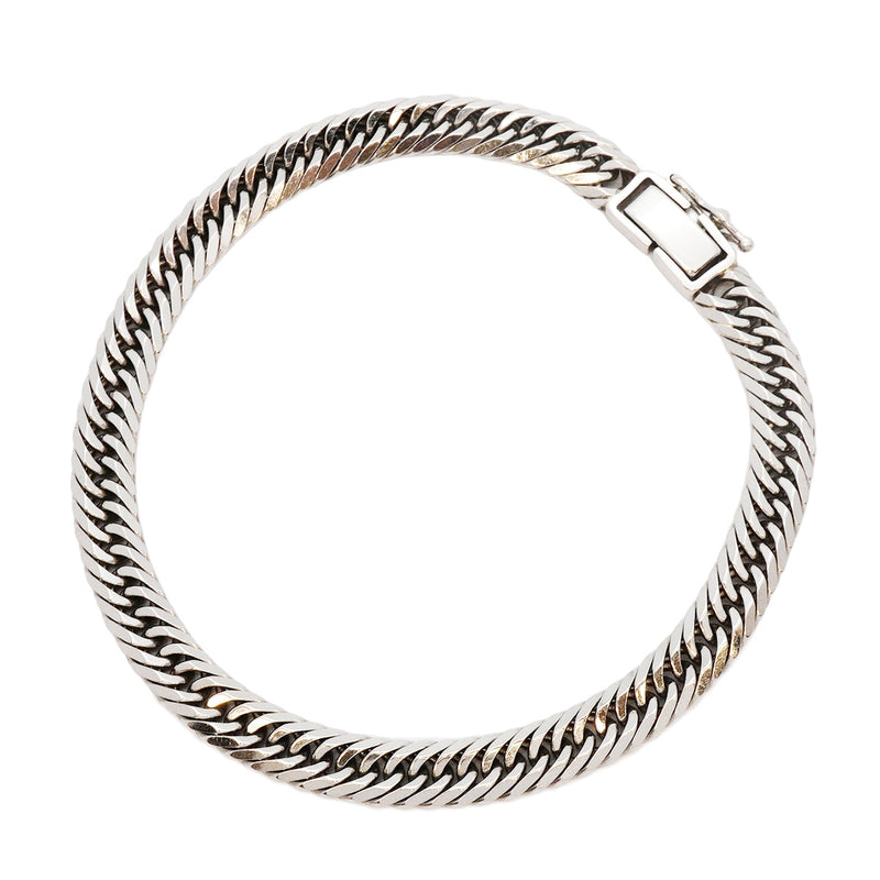 【5khi051】喜平 ブレスレット Pt900 プラチナ 8面 トリプル 18.7cm 20.6g キヘイ【中古】メンズ レディース ユニセックス