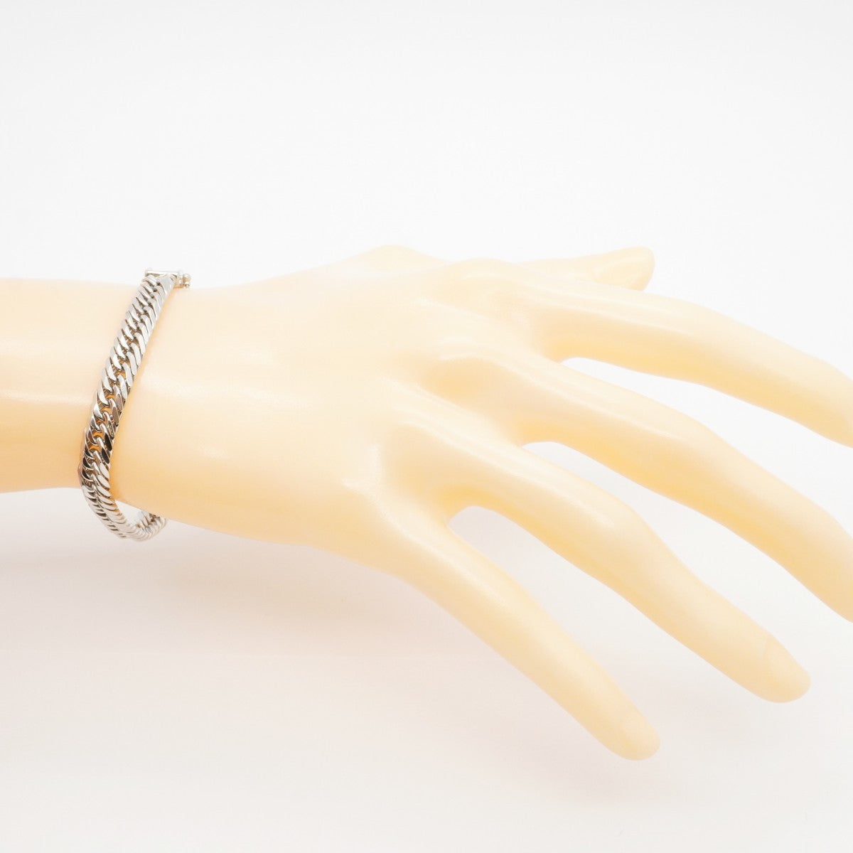 【5khi074】喜平 ブレスレット Pt900 プラチナ 8面 トリプル 18.5cm 31.4g キヘイ【中古】メンズ レディース ユニセックス