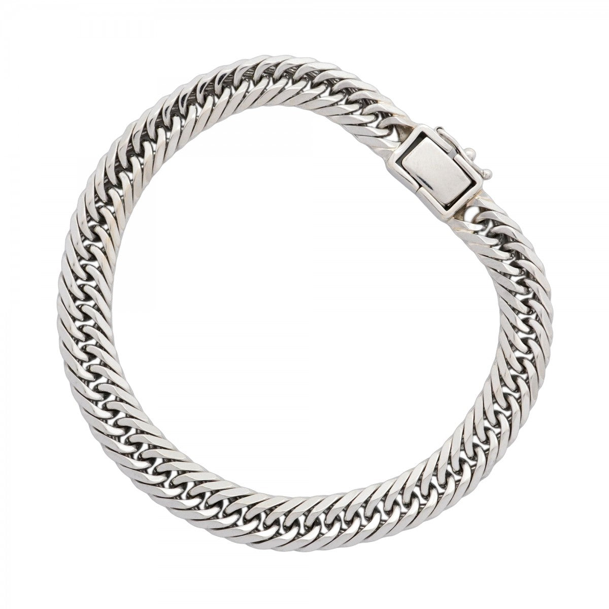 【5khi074】喜平 ブレスレット Pt900 プラチナ 8面 トリプル 18.5cm 31.4g キヘイ【中古】メンズ レディース ユニセックス