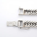 【5khi074】喜平 ブレスレット Pt900 プラチナ 8面 トリプル 18.5cm 31.4g キヘイ【中古】メンズ レディース ユニセックス