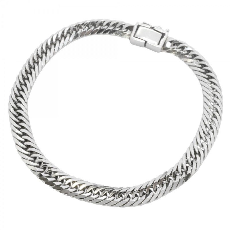 【5khi075】喜平 ブレスレット Pt900 プラチナ 8面 トリプル 20.6cm 30.5g キヘイ【中古】メンズ レディース ユニセックス