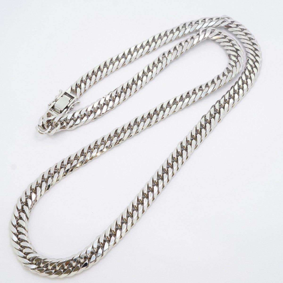 【5khm033】喜平 ネックレス Pt850 プラチナ 6面 ダブル 56cm 113.1g キヘイ【中古】メンズ レディース ユニセックス