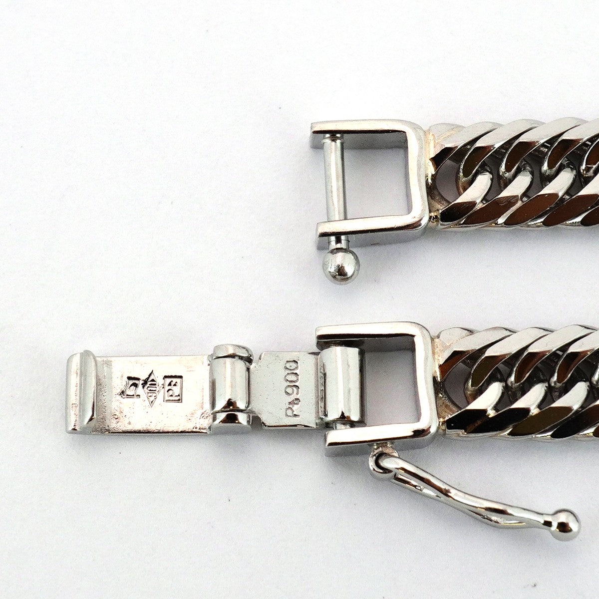 【5khm044】喜平 ブレスレット Pt900 プラチナ 8面 トリプル 20.5cm 20.8g キヘイ【中古】メンズ レディース ユニセックス