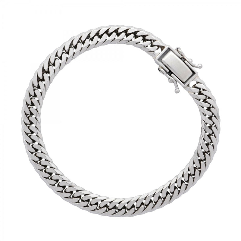 5khm093】喜平 ブレスレット Pt850 プラチナ 6面 ダブル 18.9cm