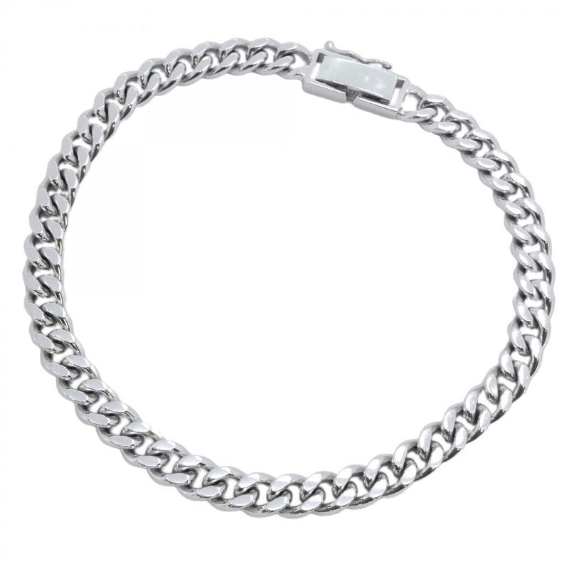 5khp004】喜平 ブレスレット Pt850 プラチナ 2面 シングル 18cm 20.7g