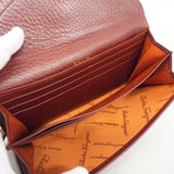 ★在庫処分★SALE【5ma0331-h】サルヴァトーレフェラガモ 長財布 ガンチーニ レザー ブラウン ゴールド金具【中古】レディース