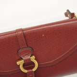 ★在庫処分★SALE【5ma0331-h】サルヴァトーレフェラガモ 長財布 ガンチーニ レザー ブラウン ゴールド金具【中古】レディース