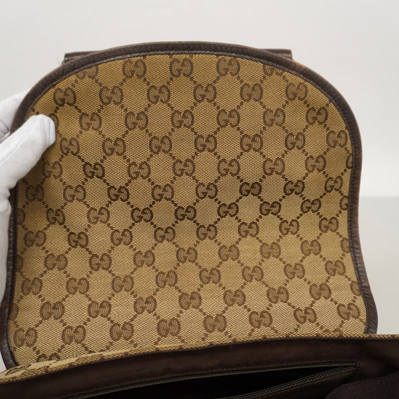 【GUCCI】ショルダーバッグ　GGキャンバス　ブラウン　A4 GUCCI 「GUCCI」 GGキャンバス ショルダーバッグ - ブラウン