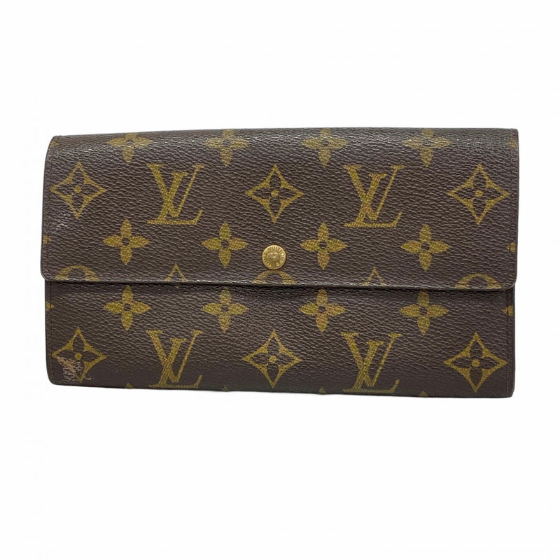 Louis Vuitton ブラウンモノグラム財布 ルイ ヴィトン Louis Vuitton 二つ折り財布 ポルトフォイユルー