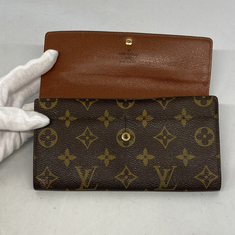 ルイヴィトン モノグラム 長財布 ポルトモネクレディ ブラウン レディース ルイ・ヴィトン LOUIS VUITTON ポルトモネクレディ M61726
