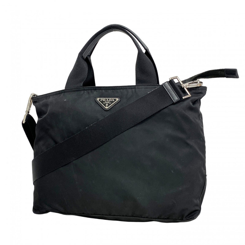 5ma0875-h】プラダ ハンドバッグ ナイロン ブラック シルバー 5ma0875-h】プラダ ハンドバッグ ナイロン ブラック シルバー