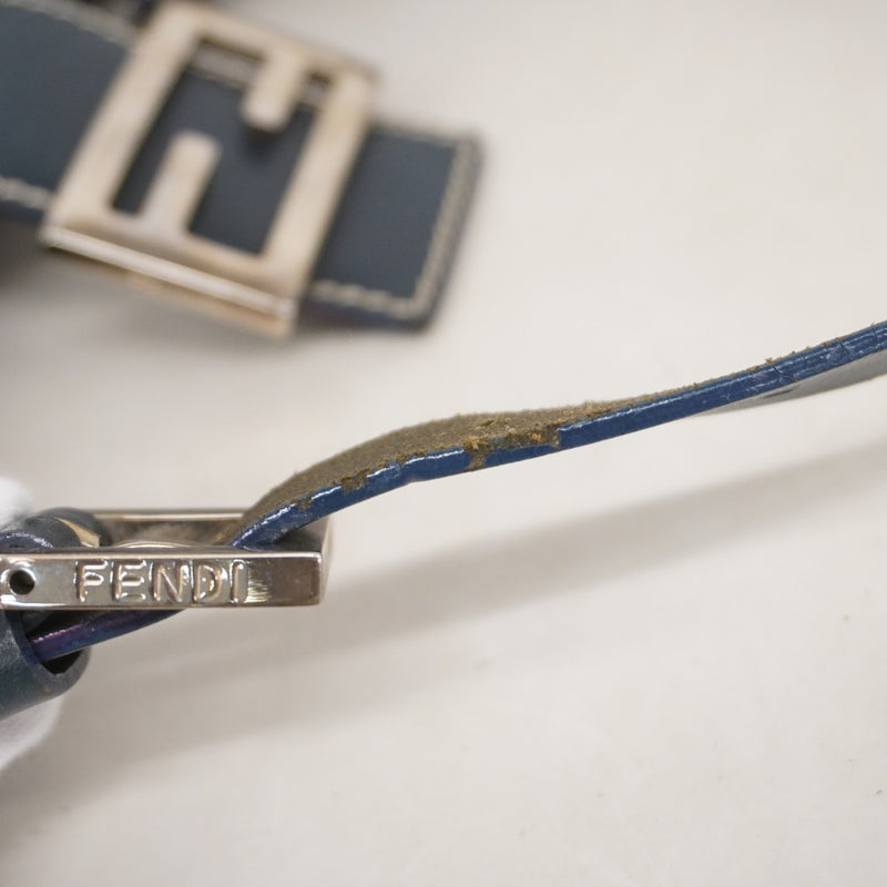 FENDI フェンディ ズッキーノ柄　ハンドバッグ　ネイビー Yahoo!オークション -「fendi ズッキーノ柄 ショルダーバッグ