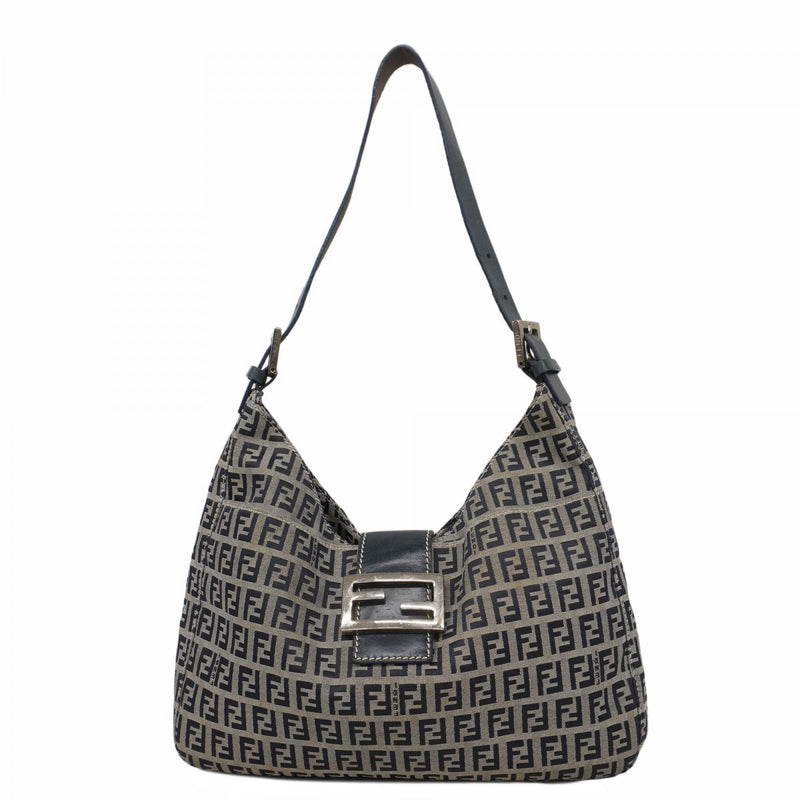 FENDI フェンディ ズッキーノ柄　ハンドバッグ　ネイビー 5mb1252-h】フェンディ ハンドバッグ ズッキーノ ナイロン