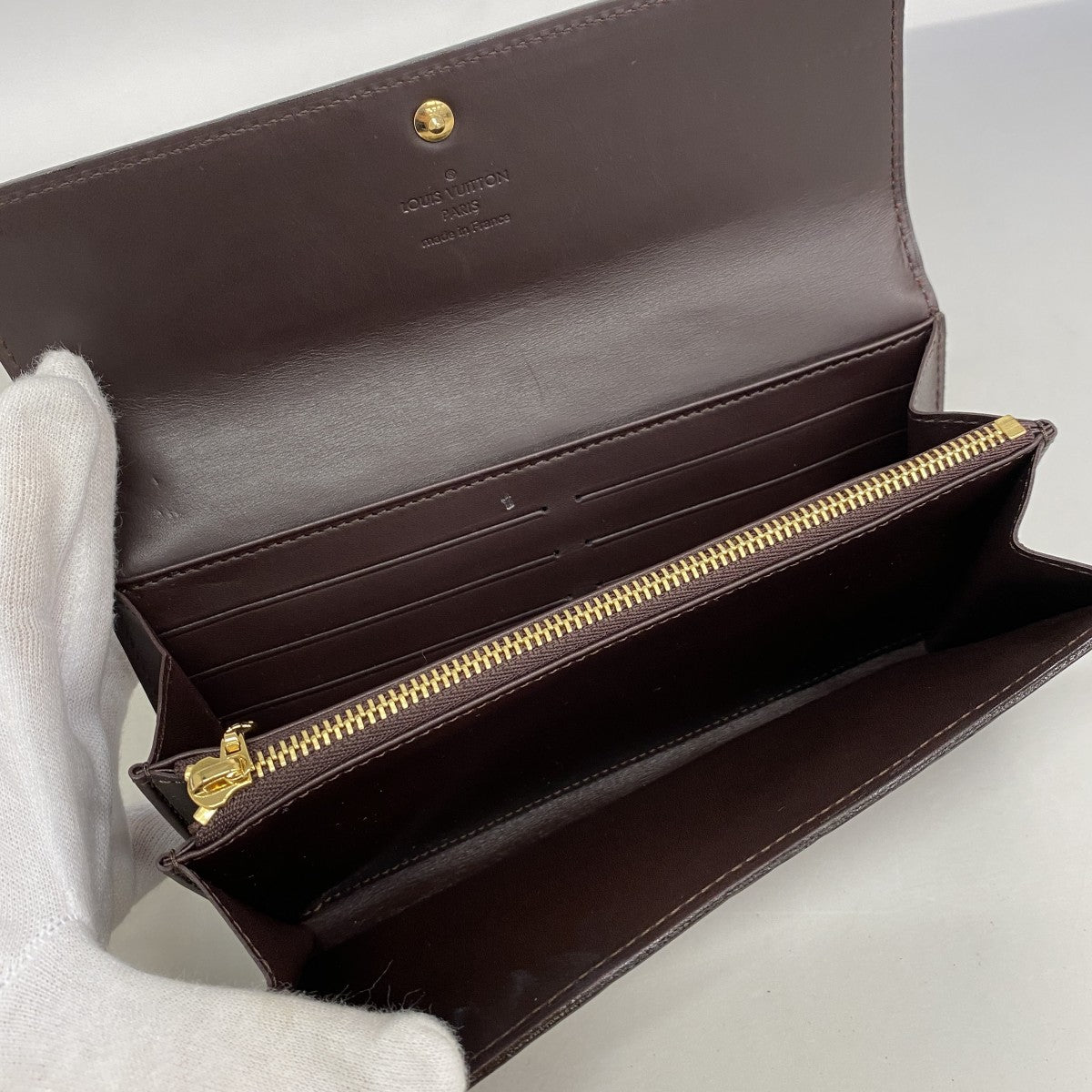 5mb1310-h】ルイヴィトン 長財布 ヴェルニ ポルトフォイユサラ