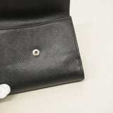 ★SALE【5mb1361-h】サルヴァトーレフェラガモ 財布 ガンチーニ レザー ブラック シルバー金具【中古】レディース