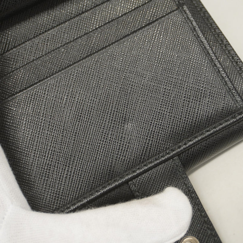 ★SALE【5mb1361-h】サルヴァトーレフェラガモ 財布 ガンチーニ レザー ブラック シルバー金具【中古】レディース