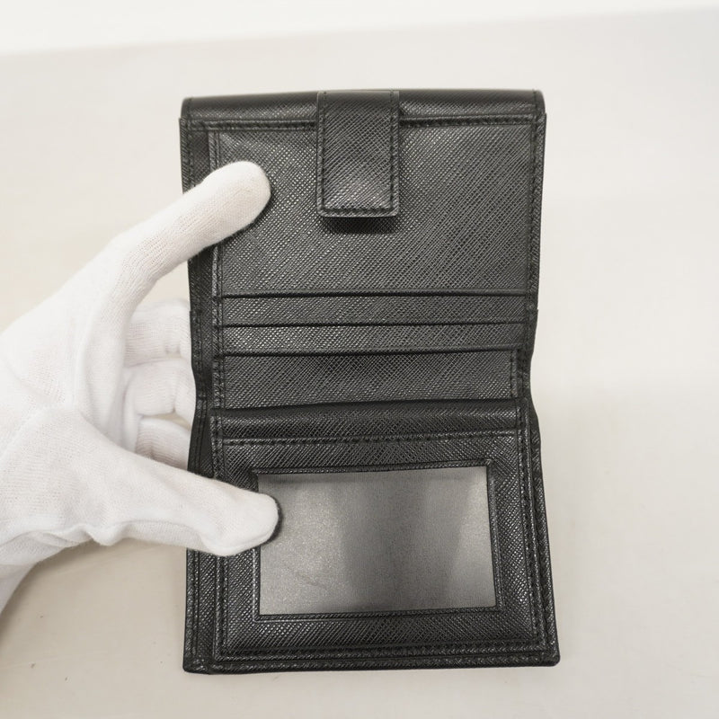 ★SALE【5mb1361-h】サルヴァトーレフェラガモ 財布 ガンチーニ レザー ブラック シルバー金具【中古】レディース