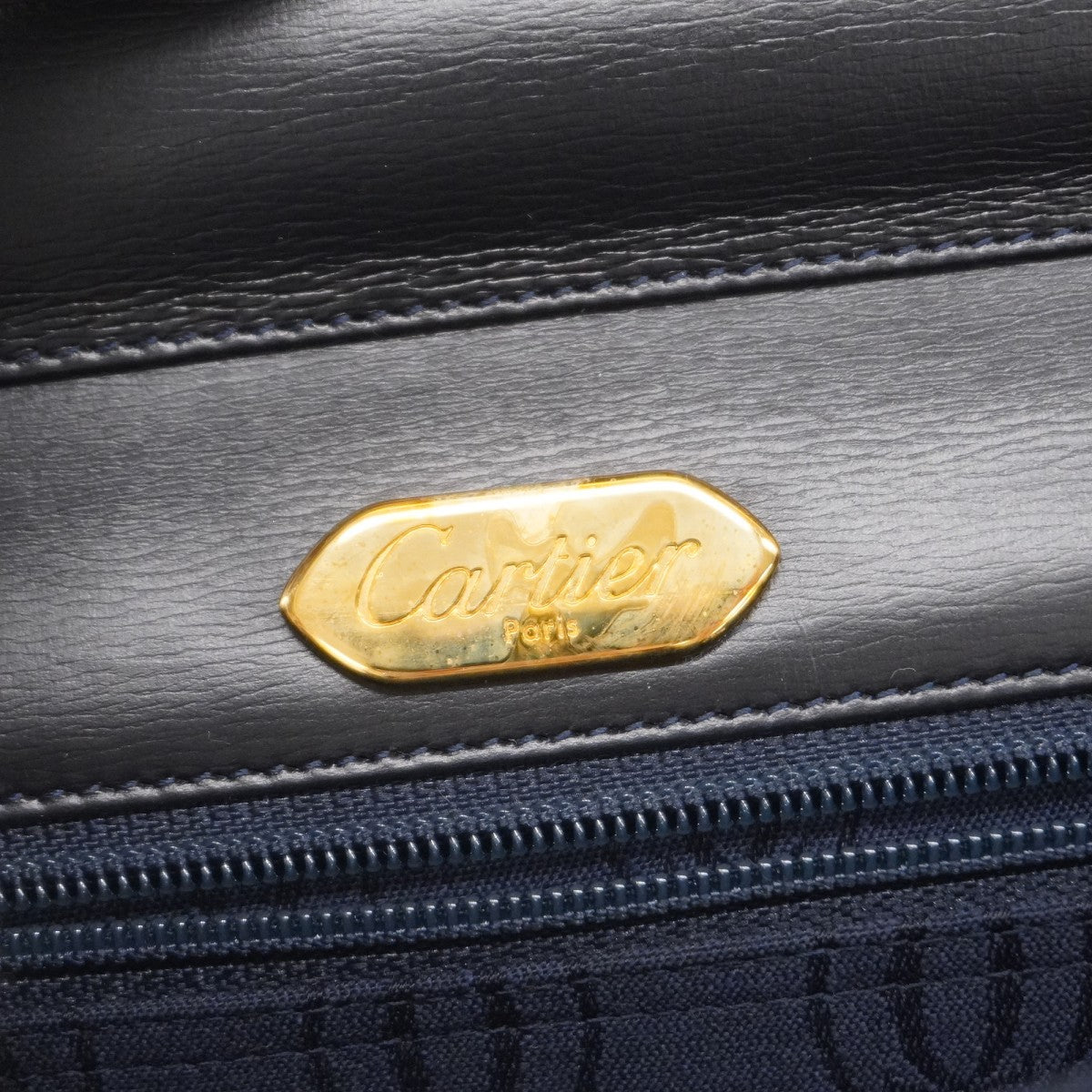 5mb1548-h】カルティエ ショルダーバッグ サファイア レザー