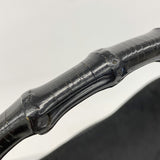 【5mb1625】グッチ ハンドバッグ バンブー 001 1638 ナイロン ブラック シルバー金具【中古】レディース