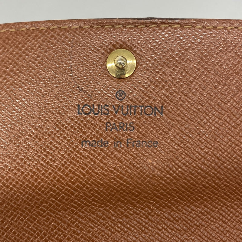 【5mb1651】ルイヴィトン 長財布 モノグラム ポシェットポルトモネクレディ M61725 ブラウン【中古】レディース