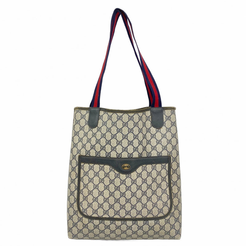 のこぎり✨GUCCI トートバッグ 2way マイクロGG 本革 ネイビー のこぎり様専用✨GUCCI トートバッグ 2way マイクロGG 本革