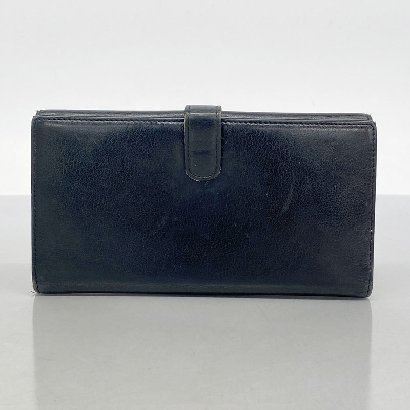 極美品✨CHANEL カメリア 長財布 ブラック/黒 シルバー金具 【鑑定済】 シャネルカメリア 長財布 黒 シルバー金具 レディース 二つ折り