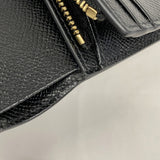 【5mb2081-h】サルヴァトーレフェラガモ 財布 ヴァラ レザー ブラック ゴールド金具【中古】レディース