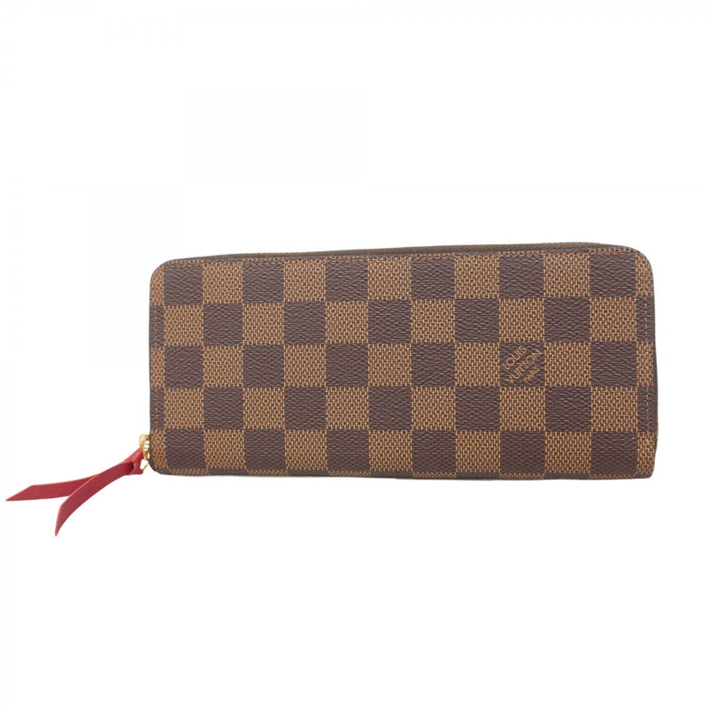 ルイヴィトン【最高級美品】ダミエ エベヌ フューシャ ジッピー クレマンス ポルトフォイユ・クレマンス ダミエ・エベヌ｜ルイ・ヴィトン