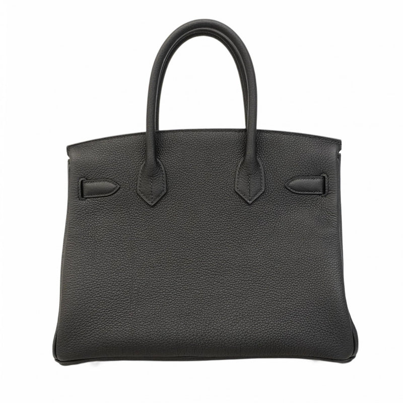 ★在庫処分★最終価格★SALE【5mc1012-1-h-g】エルメス ハンドバッグ バーキン30 トゴ ブラック シルバー金具 K刻印【中古】レディース
