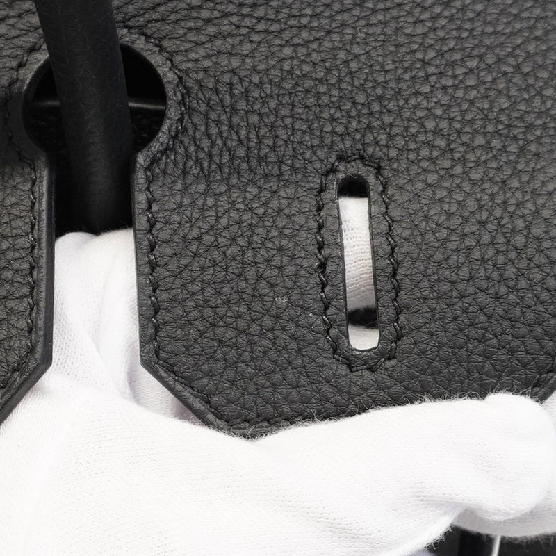 ★在庫処分★最終価格★SALE【5mc1012-1-h-g】エルメス ハンドバッグ バーキン30 トゴ ブラック シルバー金具 K刻印【中古】レディース