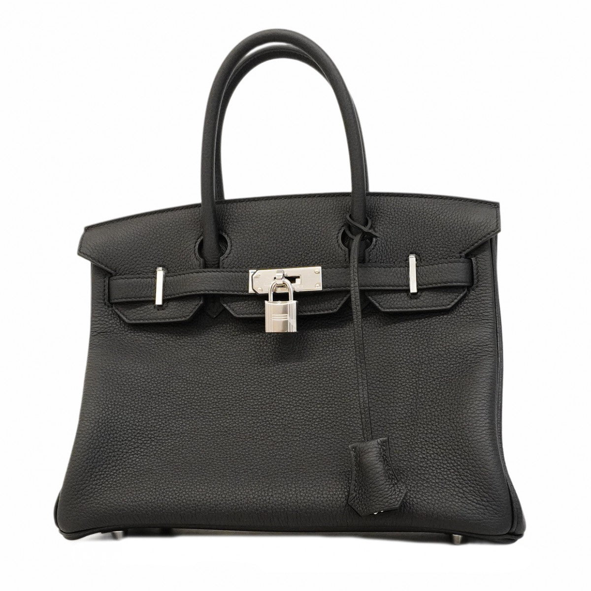 ★在庫処分★最終価格★SALE【5mc1012-1-h-g】エルメス ハンドバッグ バーキン30 トゴ ブラック シルバー金具 K刻印【中古】レディース