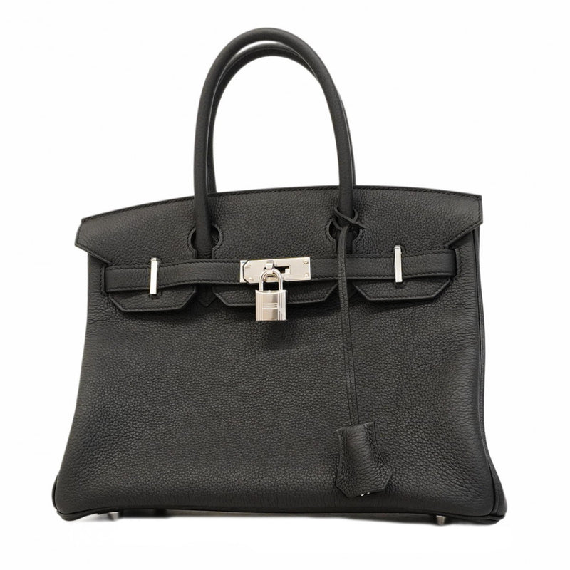 ★在庫処分★最終価格★SALE【5mc1012-1-h-g】エルメス ハンドバッグ バーキン30 トゴ ブラック シルバー金具 K刻印【中古】レディース