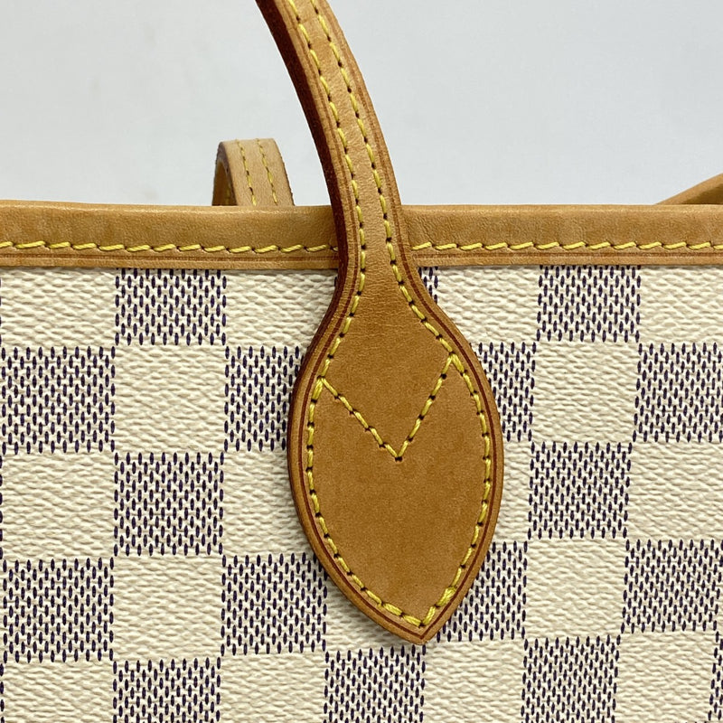 LOUIS VUITTON トートバッグ ホワイト/ブラウン 5mc2471】ルイヴィトン トートバッグ ダミエ・アズール ネヴァー