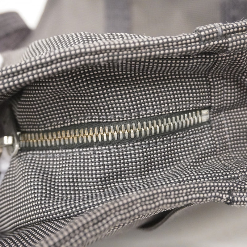 【5mc2590】エルメス トートバッグ エールラインMM キャンバス グレー シルバー金具【中古】メンズ レディース ユニセックス
