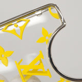 【5mc2593】ルイヴィトン キーホルダー モノグラム ポルトクレ LVプリズムID M00344 イエロー シルバー クリア【中古】メンズ