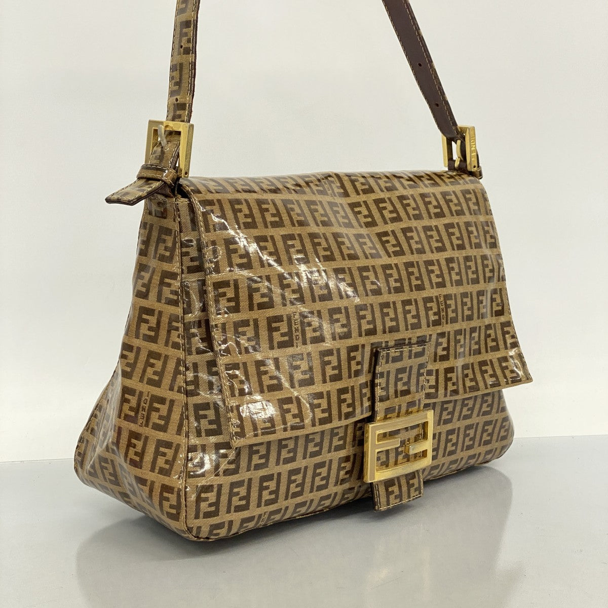 5mc2624】フェンディ ハンドバッグ ズッカ PVC ブラウン