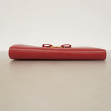 ★SALE【5mc2640】サルヴァトーレフェラガモ 長財布 ヴァラ レザー レッド ゴールド金具【中古】レディース