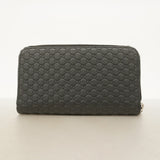 【5mc2688】グッチ 長財布 グッチシマ 544473 レザー ブラック シルバー金具【中古】レディース