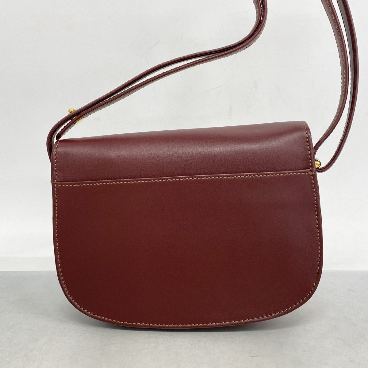 【良品】カルティエ　ショルダーバッグ　サコッシュ　レザー　ボルドー　ゴールド金具 楽天市場】［泉店］カルティエ マストライン ターンロック