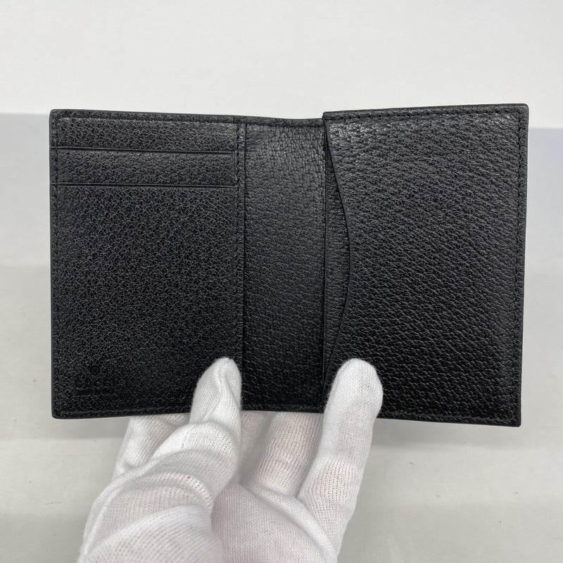 【美品】GUCCI 名刺入れ　レザー　ブラック　GG マーモント　希少　入手困難 GUCCI グッチ GGマーモント カードケース 名刺ケース 名刺入れ