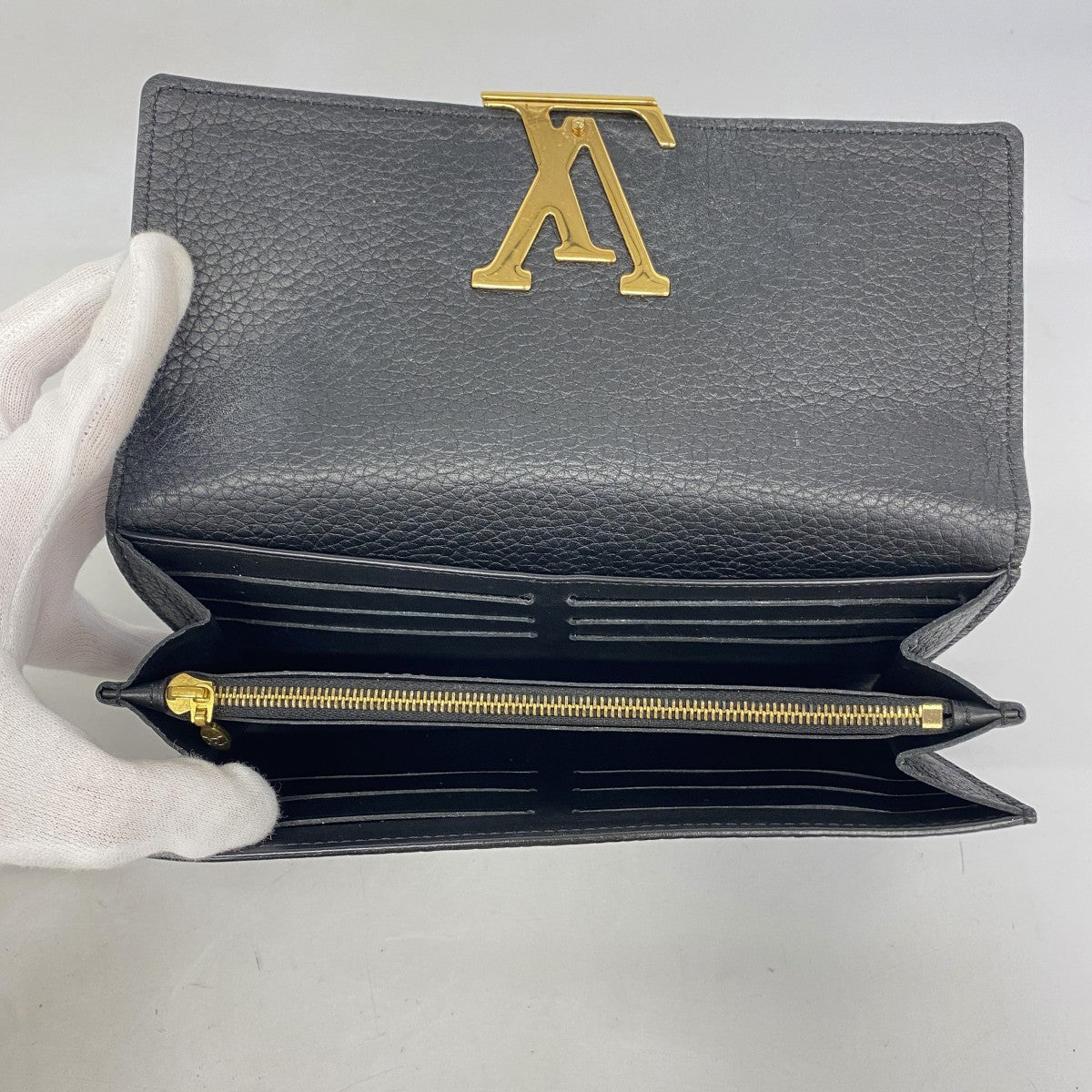 【新品級】ルイヴィトン トリヨン ポルトフォイユ カプシーヌ ノワール 長財布 LOUIS VUITTON LV ルイ・ヴィトン トリヨンレザー