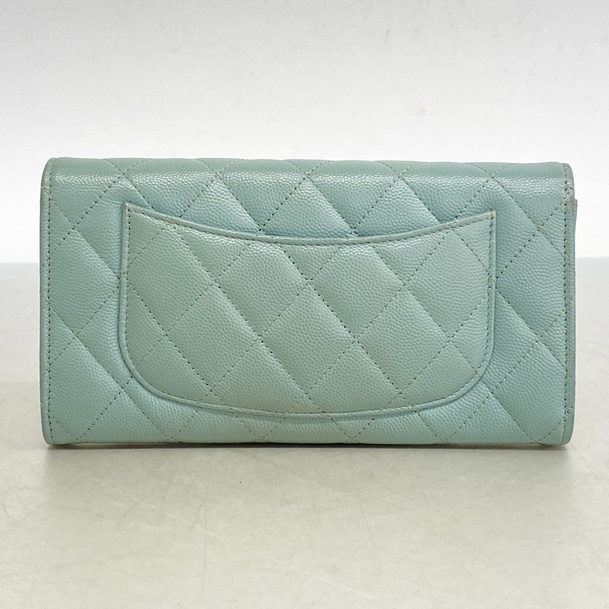 CHANELマトラッセ 長財布 ゴールド系 MADE IN ITALY シャネル マトラッセ ニツ折長サイフ A50096 シャンパンゴールド