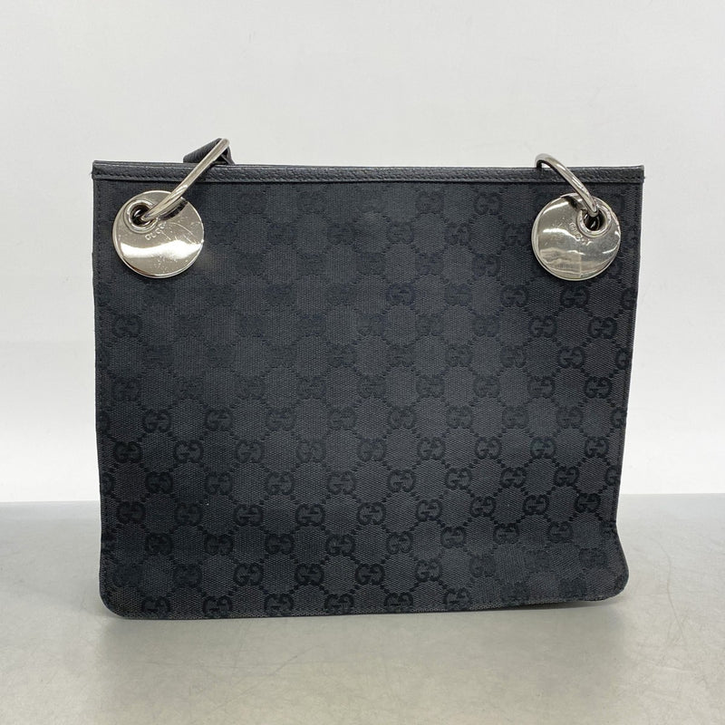 美品✨ GUCCI ショルダーバッグ GG キャンバス シルバー金具 ブラック GUCCI グッチ ジャッキー GGキャンバス×レザー シルバー金具