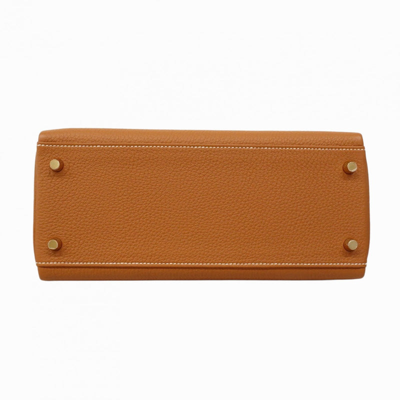 ★SALE【5md4918-g-h】エルメス ハンドバッグ ケリー28 トゴ ゴールド ゴールド金具 K刻印 2wayバッグ【中古】レディース