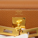 ★SALE【5md4918-g-h】エルメス ハンドバッグ ケリー28 トゴ ゴールド ゴールド金具 K刻印 2wayバッグ【中古】レディース