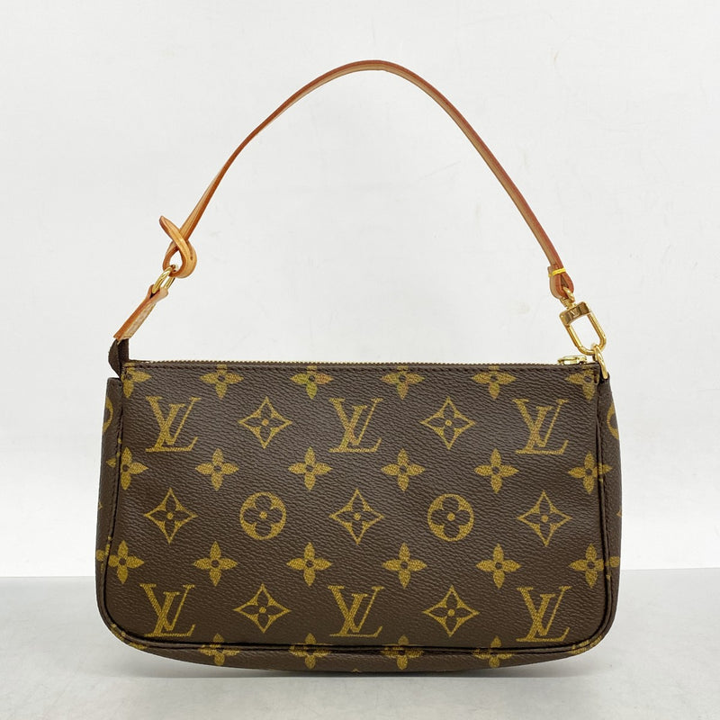 【LOUIS VUITTON】ポーチ　モノグラム　PVC ダークブラウン LOUIS VUITTON ルイ ヴィトン モノグラム PVC×レザー ポシェット