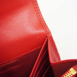 【5me5543】サルヴァトーレフェラガモ 長財布 ガンチーニ レザー レッド ゴールド金具【中古】レディース