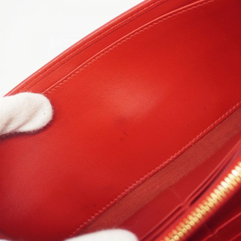 【5me5543】サルヴァトーレフェラガモ 長財布 ガンチーニ レザー レッド ゴールド金具【中古】レディース