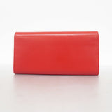 【5me5543】サルヴァトーレフェラガモ 長財布 ガンチーニ レザー レッド ゴールド金具【中古】レディース