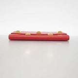 【5me5543】サルヴァトーレフェラガモ 長財布 ガンチーニ レザー レッド ゴールド金具【中古】レディース